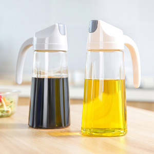 欧式自动开合玻璃油壶套装防漏小油瓶家用厨房大容量调料瓶酱油罐