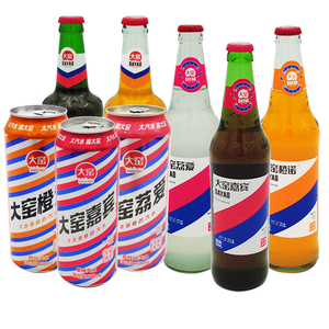 内蒙古大窑嘉宾汽水饮料 橙诺荔枝味 500ml/520ml塑料瓶可选 整箱