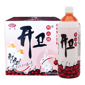 胜基 开卫野山楂汁1Lx6瓶 山里红果汁果味饮料 整箱