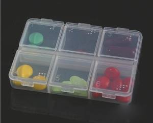 六格透明药盒带数字6格小药盒便携式药盒收纳盒