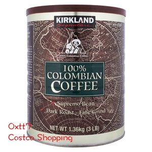 上海costco Kirkland Coffee科克兰哥伦比亚滤泡式咖啡粉/豆1360g