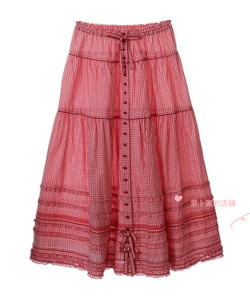 日本购原宿软妹日系洛丽塔萝莉PK甜美纯欲风格子蛋糕裙半身长裙