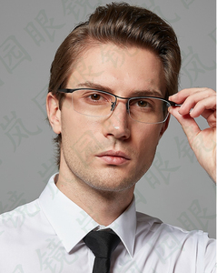 9年老店伊视可纯钛半框  AB档运动防滑商务男女通用近视眼镜包邮