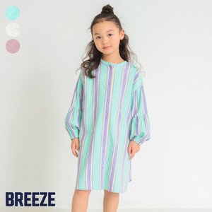 日本代购 BREEZE 2024春夏  女童 前后2穿风衣连衣裙 100-140cm