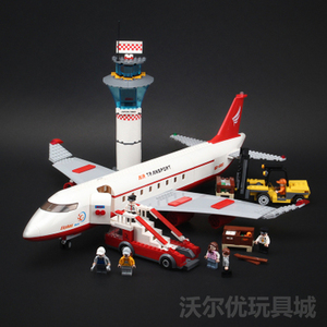 古迪航空模型飞机兼容乐高积木拼装益智大客机场航天飞机男孩玩具