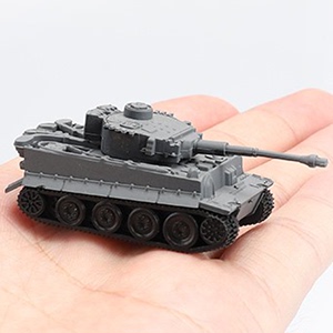 虎式坦克1比144小比例坦克模型德军4D拼装玩具1/144t34苏联德系kv