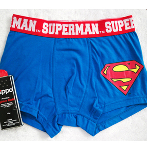 外贸原单  超人superman优质纯棉抗菌无痕男士平角内裤