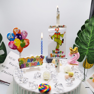 音乐蜡烛字牌配螺纹烛发光唱歌生日蛋糕装饰真人发声儿童创意卡通
