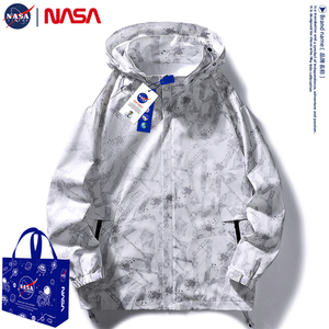 NASA旗舰店夹克男时尚休闲连帽青少年学生情侣装2023新款春装外套