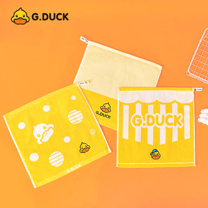 （新款）哈罗小黄鸭 G.DUCK纯棉数字鸭童巾卡通图案可爱儿童家用