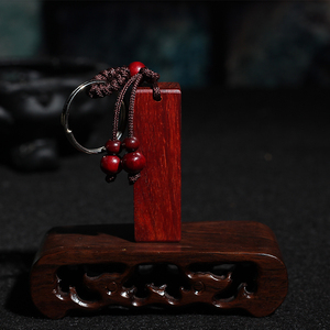 小叶紫檀木雕印章个人章钥匙扣手把件吊坠挂件红木雕刻随身男女