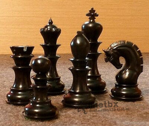代购乌木国际象棋大曼彻斯特经典4.75国王摆件收藏客厅装饰