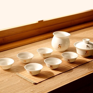 日春茶业陶瓷茶杯茶具  玉瓷茶具
