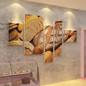 网红蛋糕店墙壁装饰贴纸画创意甜品烘培面包工作室吧台玻璃门背景