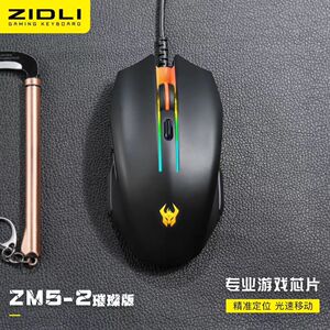 ZIDLI磁动力ZM5-2鼠标璀璨版网吧游戏鼠标RGB光LOL CF吃鸡USB有线