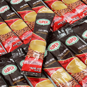 新加坡原装SUPERCOFFEE超级3合1原味低脂咖啡即溶咖啡18克小包装