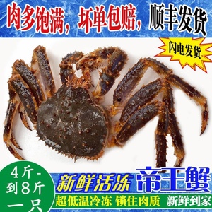 阿拉斯加帝王蟹海鲜鲜活速冻大螃蟹海鲜超大4-7斤帝王蟹皇帝蟹