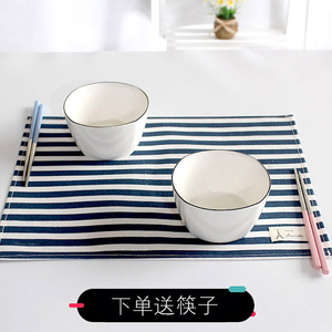 情侣碗筷套装2人一对创意个性可爱北欧情侣款家用陶瓷夫妻1人1碗