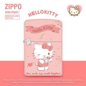 zippo正品打火机动漫hello kitty凯蒂猫限量正版定制表白女生送礼