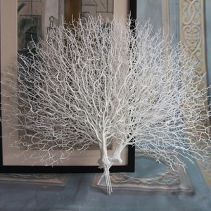 仿真干树枝枯枝白色咖色孔雀枝珊瑚枝橱窗造景婚庆配饰塑料树枝