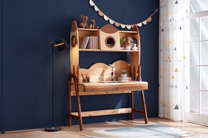阳光·芭比诺  儿童原木品牌  美国白枫木书桌+书架+椅