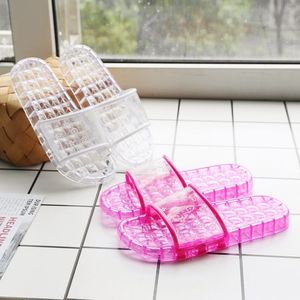 四季韩版时尚水晶软塑胶透明防臭女生浴室内居家洗澡不臭脚凉拖鞋