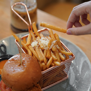 美式薯条篮创意炸鸡篮西餐厅鸡翅小吃面包筐酒吧油炸食品盘子餐具
