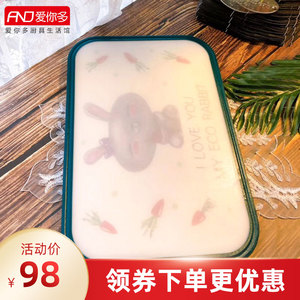 网红韩国进口菜板纳米银抗菌防霉家用塑料砧板加厚宝宝辅食水果板