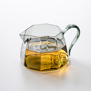 烟灰色八方公道杯茶海分茶器茶具公杯加厚玻璃高档透明大号公平杯