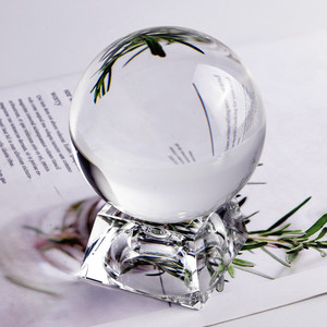 8cm透明水晶球 摄影拍照魔术杂技表演道具招财办公家居玻璃球摆件