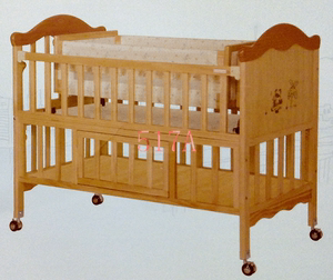 卡比龙517A实木婴儿床双床板可加长带摇篮蚊帐(517款550元)