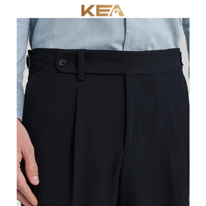 KEA意式那不勒斯西裤男泡泡纱免烫可调节西装裤高腰直筒休闲裤