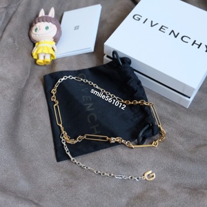 Givenchy 纪梵希GVC 银金色4G徽标logo链条项链饰品男女