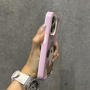 得乐适用苹果15手机壳趣味卡通掌门狗iphone15promax新款14pro个性小众13亮面12相框菲林14二合一11大孔镜头