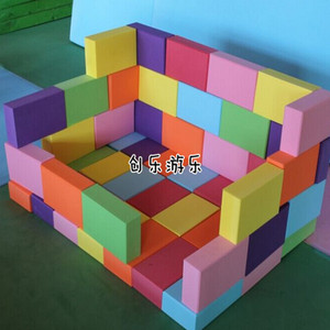 彩色EVA积木砖头泡沫积木儿童积木块软砖块 海绵砖块健身瑜伽砖