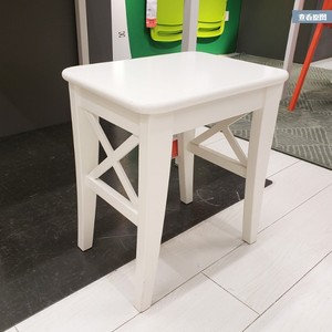 宜家IKEA英格弗凳梳妆台凳子欧式方凳卧室凳沙发凳实木餐椅简约