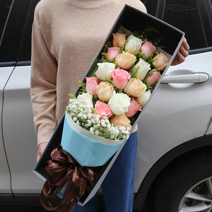 红玫瑰花束礼盒长沙鲜花速递芙蓉天心开福岳麓同城生日表白送花店