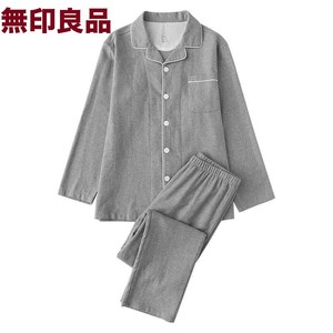 无印良品日式秋冬加厚法兰绒男女保暖睡衣磨毛全棉家居服情侣套装