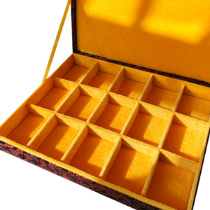 复古锦盒多格收纳盒文玩玉器手串佛珠展示包装盒子