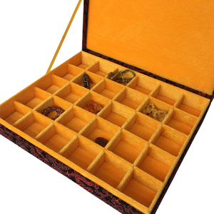 复古锦盒多格收纳盒文玩玉器手串佛珠展示包装盒子