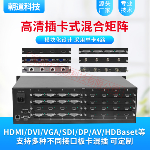 16进16出高清混合矩阵8/12/20/24/28HDMI/VGA/DVI视频切换器插卡