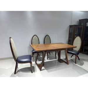 伊兰格斯家具品牌 餐桌椅 进口非洲乌金木全实木/全真皮坐垫