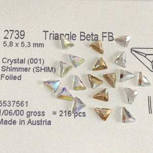 施华洛奥地利正品华子美甲钻石2739平底异形三角形钻美甲手机DIY