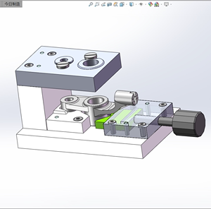 推动架夹具3D图纸SolidWorks模型牛头刨床进给机构偏心轮【135】