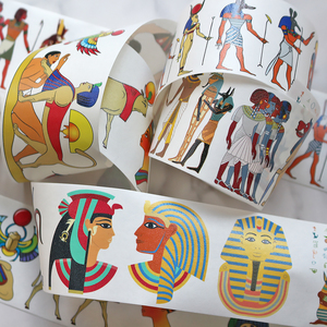 埃及人物系列和纸胶带唯美复古风欧风创意咕卡手账手机素材贴纸