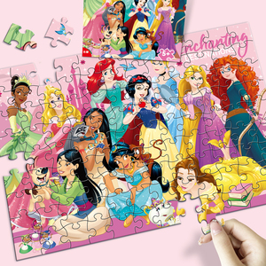 迪士尼公主拼图儿童3到6岁8-10女孩益智100片冰雪奇缘玩具