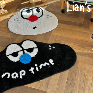 Lian's儿童房卧室地毯可爱镜前毯客厅防滑沙发撸猫感毯子床边毯