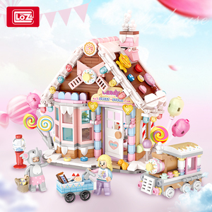 LOZ/俐智糖果屋儿童建筑模型摆件积木拼装玩具益智男女孩生日礼物