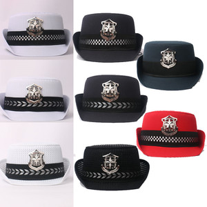女式保安卷边帽 新式保安帽子女士保安帽 治安女帽保安帽白色