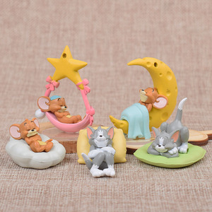 猫和老鼠公仔汤姆猫 杰瑞鼠手办玩具模型蛋糕装饰玩偶儿童礼物